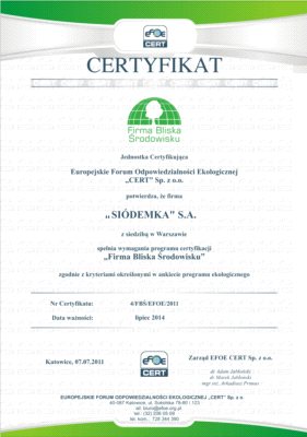 Firma bliska środowisku