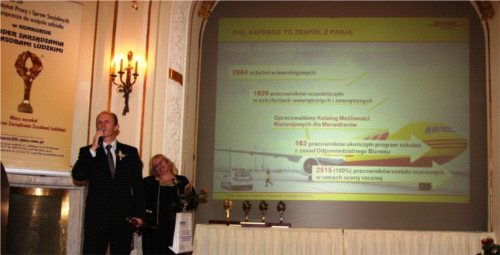 Bursztynowa Statuetka dla DHL Express