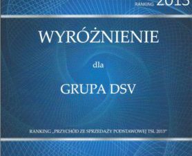 DSV kolejny raz wyróżnione w rankingu TSL