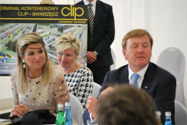 Holenderska para królewska odwiedza terminal intermodalny Clip w Swarzędzu