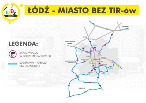 Łódź zamyka drogi dla TIR-ów