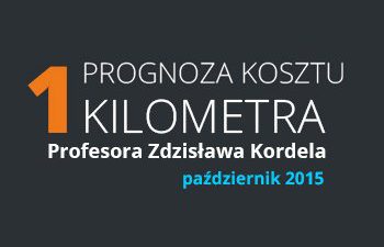Prognoza kosztu 1 kilometra na październik