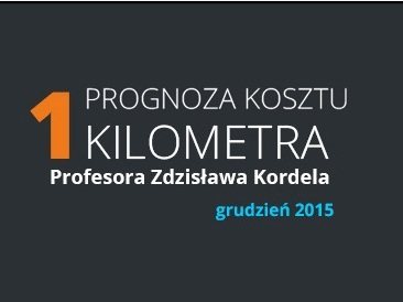 Prognoza kosztu jednego kilometra a zatory na drogach