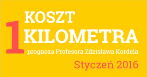 Prognoza kosztu jednego kilometra czyli od czego zaczynamy 2016 rok?