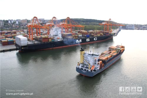 335 metrowy MSC Paris w Porcie Gdynia