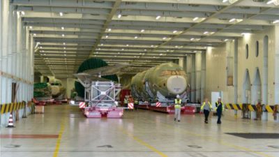 Transport komponentów do produkcji Airbusa