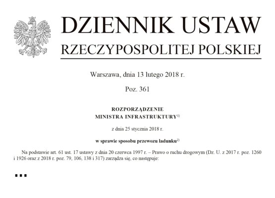 Mocowanie i zabezpieczanie towarów – rozporządzenie tak, regulacje nie