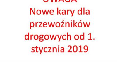 Nowe kary dla przewoźników