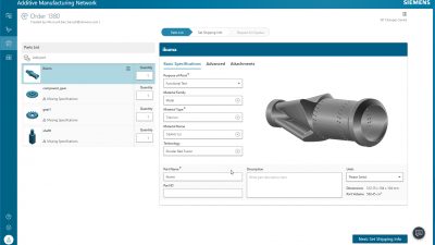 Siemens otwiera sieć wytwarzania addytywnego