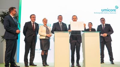 Kamień węgielny pod fabryką Umicore