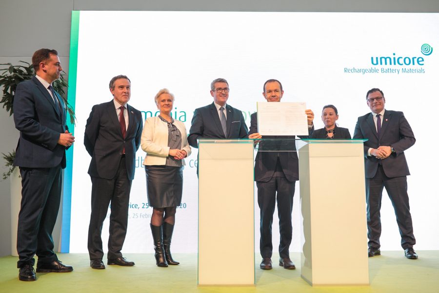 Kamień węgielny pod fabryką Umicore