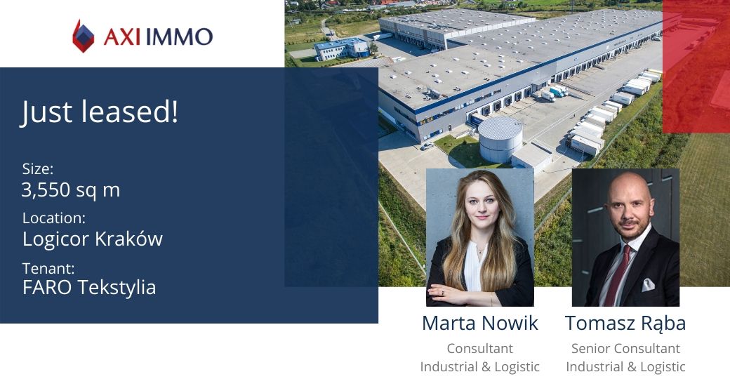 FARO Tekstylia w nowym magazynie Logicor Kraków  i nowym biurze na Rybitwach w Krakowie