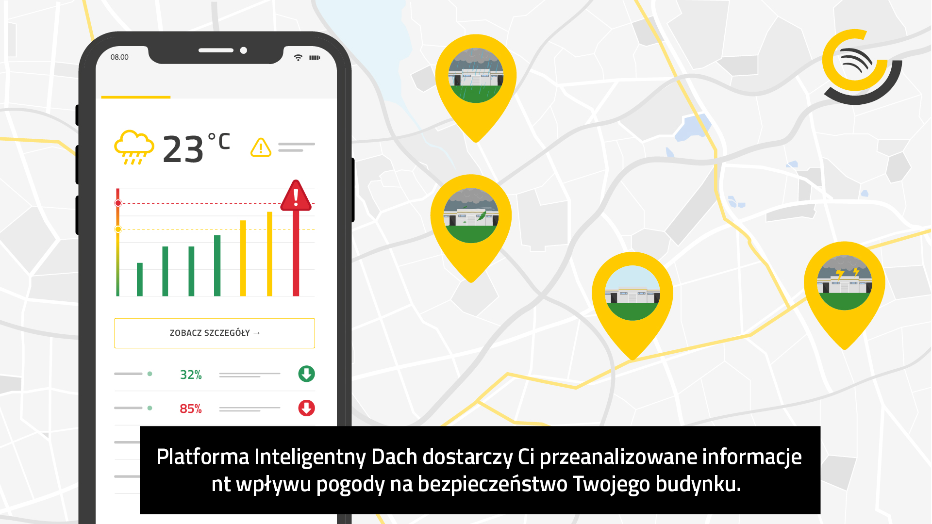 Korzystna prognoza pogody dla dachów płaskich