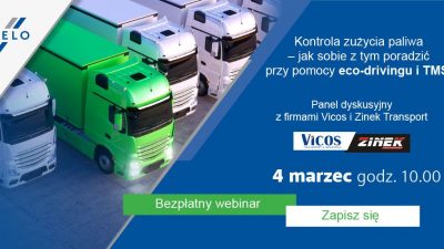 Kontrola zużycia paliwa przez ekojazdę i TMS. Debata z Vicos i Zinek transport
