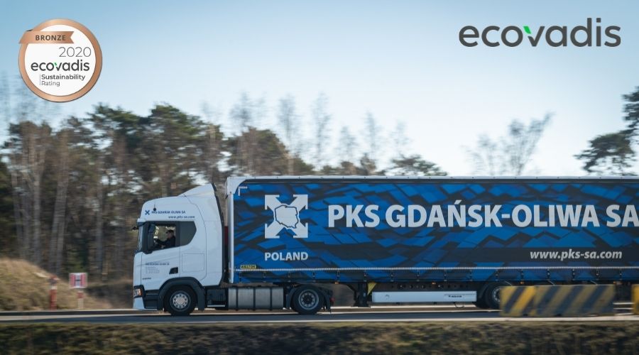 Medal i certyfikat EcoVadis dla PKS Gdańsk-Oliwa SA