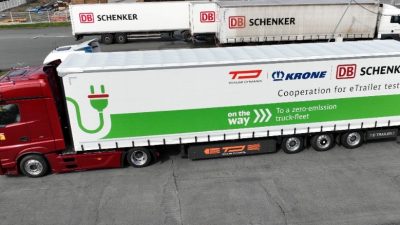 DB Schenker testuje naczepy eTrailers