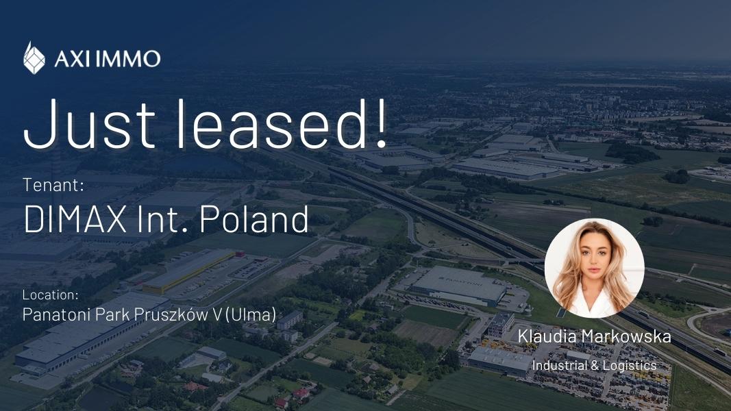 DIMAX Int. Poland dopełnia Panattoni Park Pruszków V (Ulma) i kończy jego komercjalizację