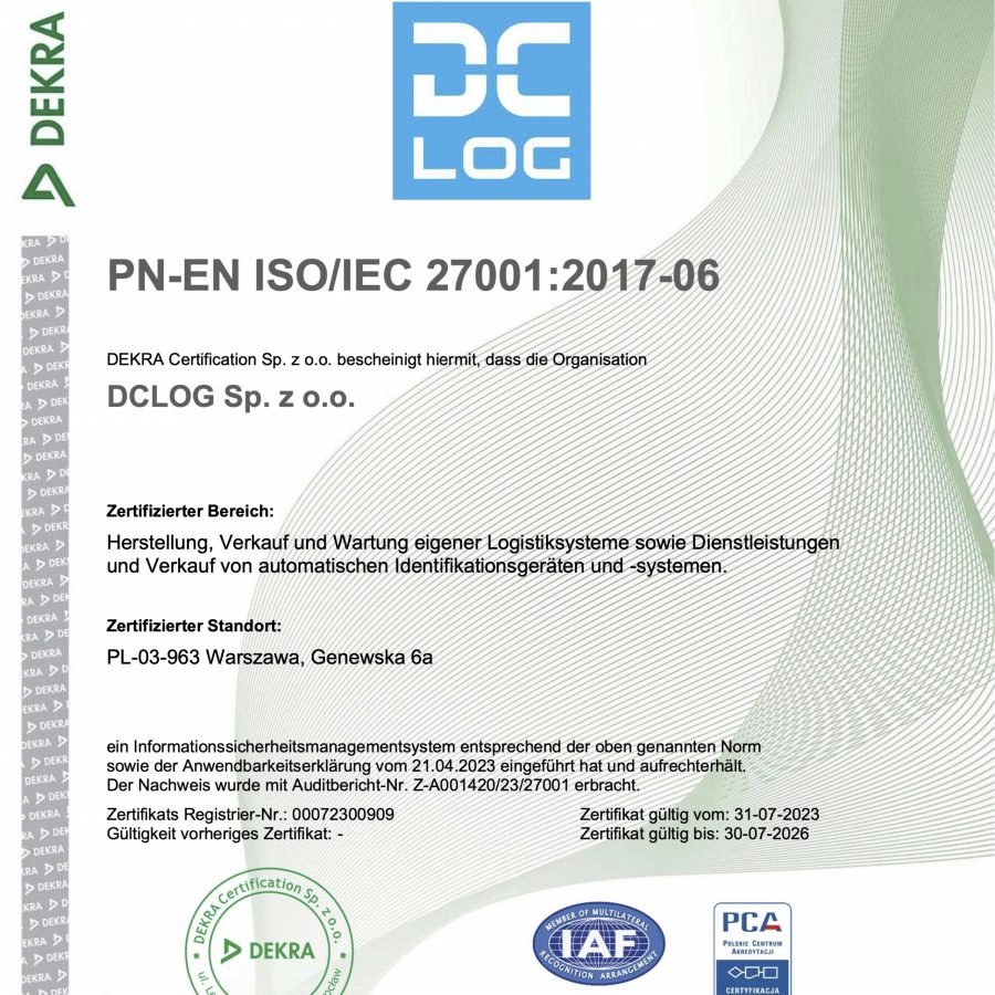 ISO 27001 w DCLOG