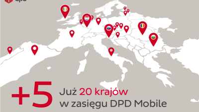 DPD Mobile z kolejnymi państwami na mapie Europy