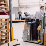 Przejazd wózkiem podczas ogłoszenia wyników projektu CampusOS